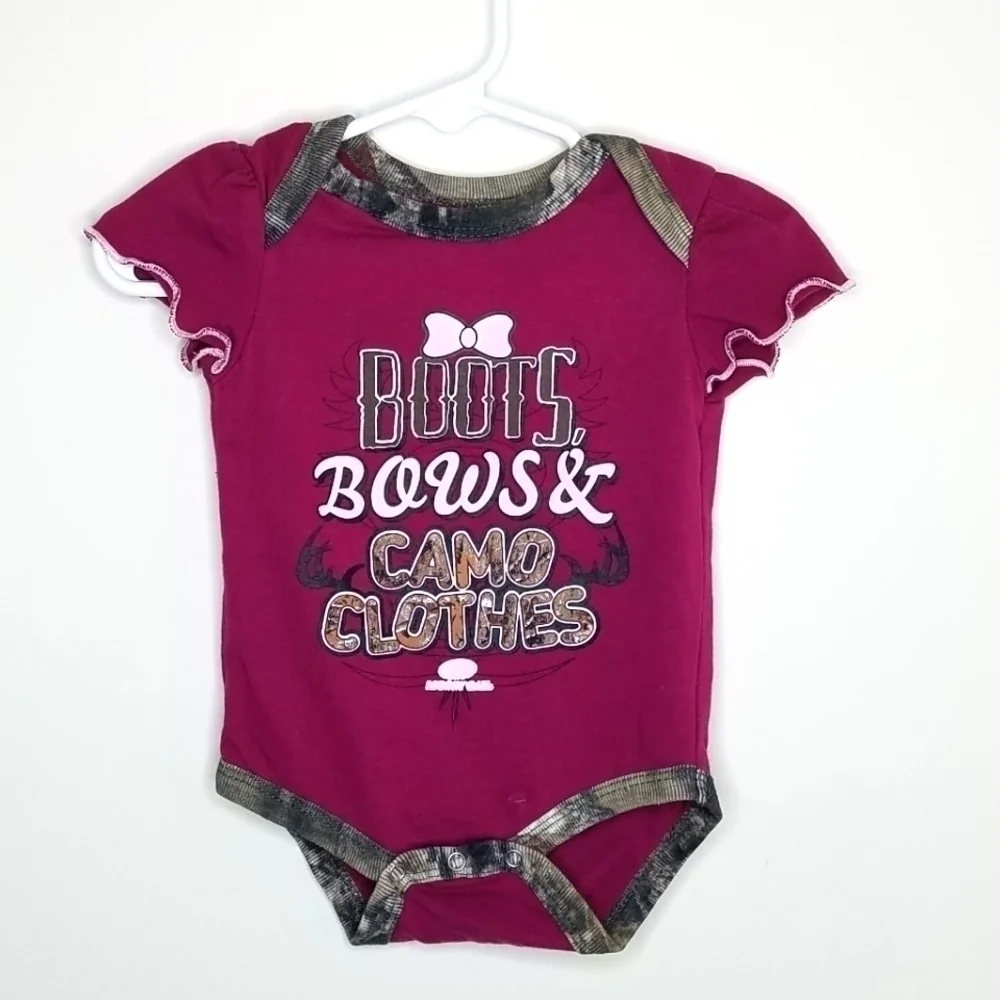 Mossy Oaks Camo Camouflage Country Bodysuit Onesie 0-3m